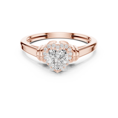 Round Halo Lab Grown Diamond Ring
