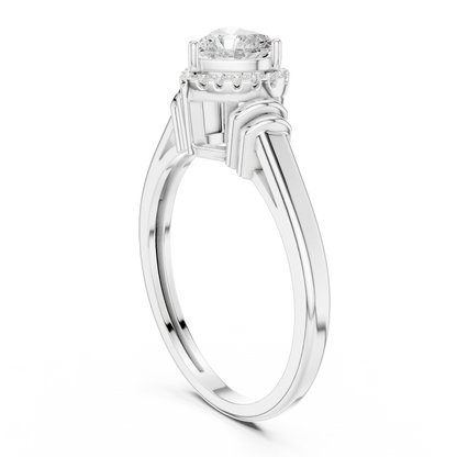Round Halo Lab Grown Diamond Ring