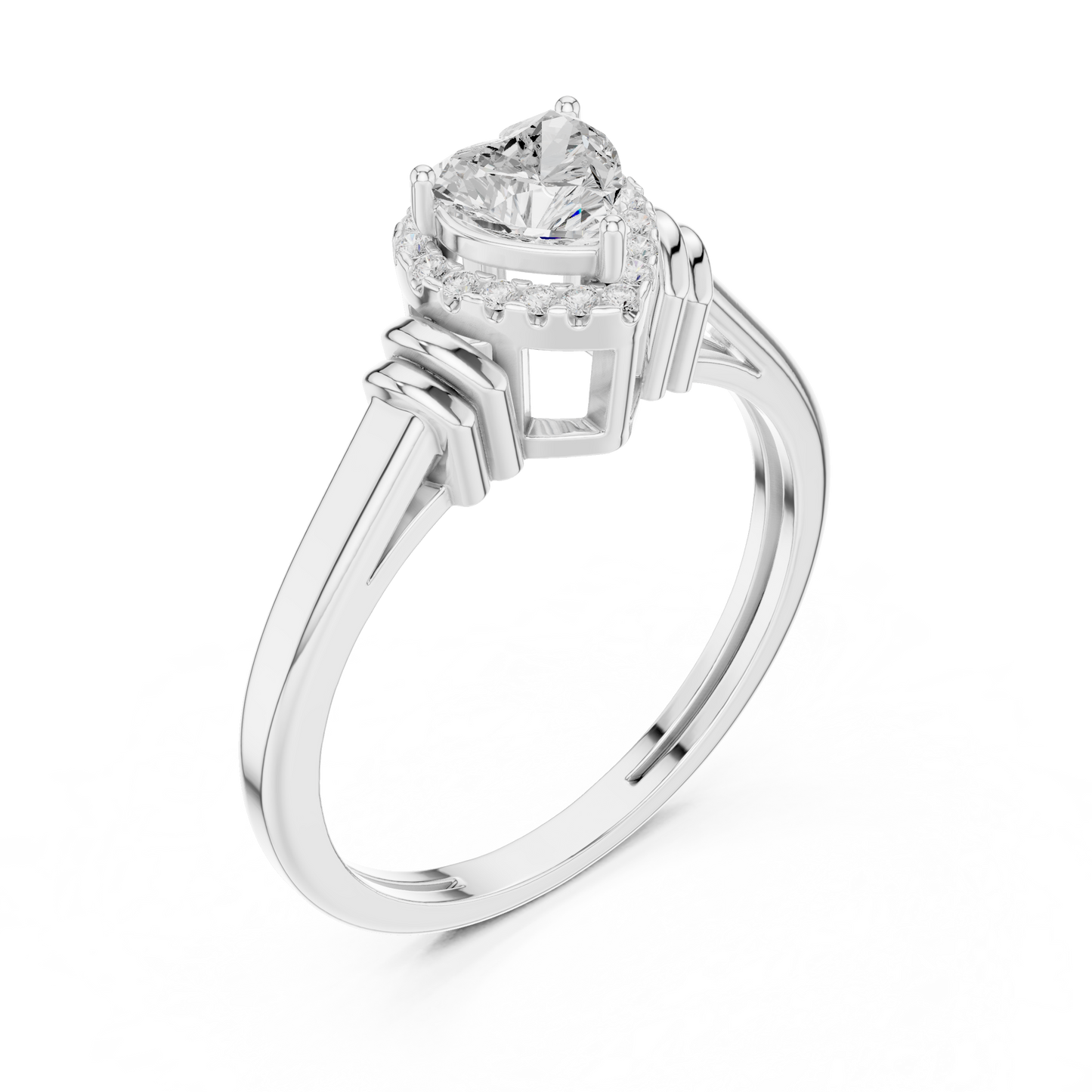 Round Halo Lab Grown Diamond Ring