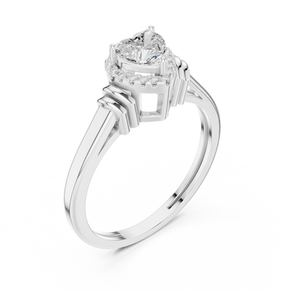 Round Halo Lab Grown Diamond Ring