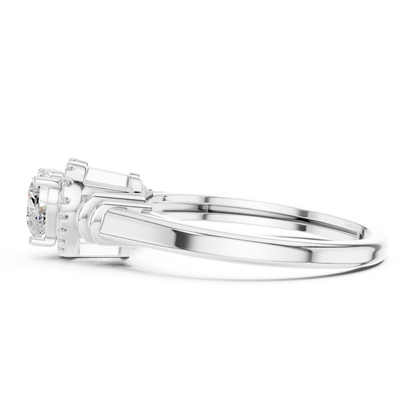 Round Halo Lab Grown Diamond Ring