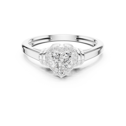 Round Halo Lab Grown Diamond Ring