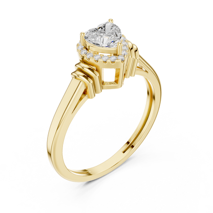 Round Halo Lab Grown Diamond Ring