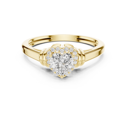 Round Halo Lab Grown Diamond Ring