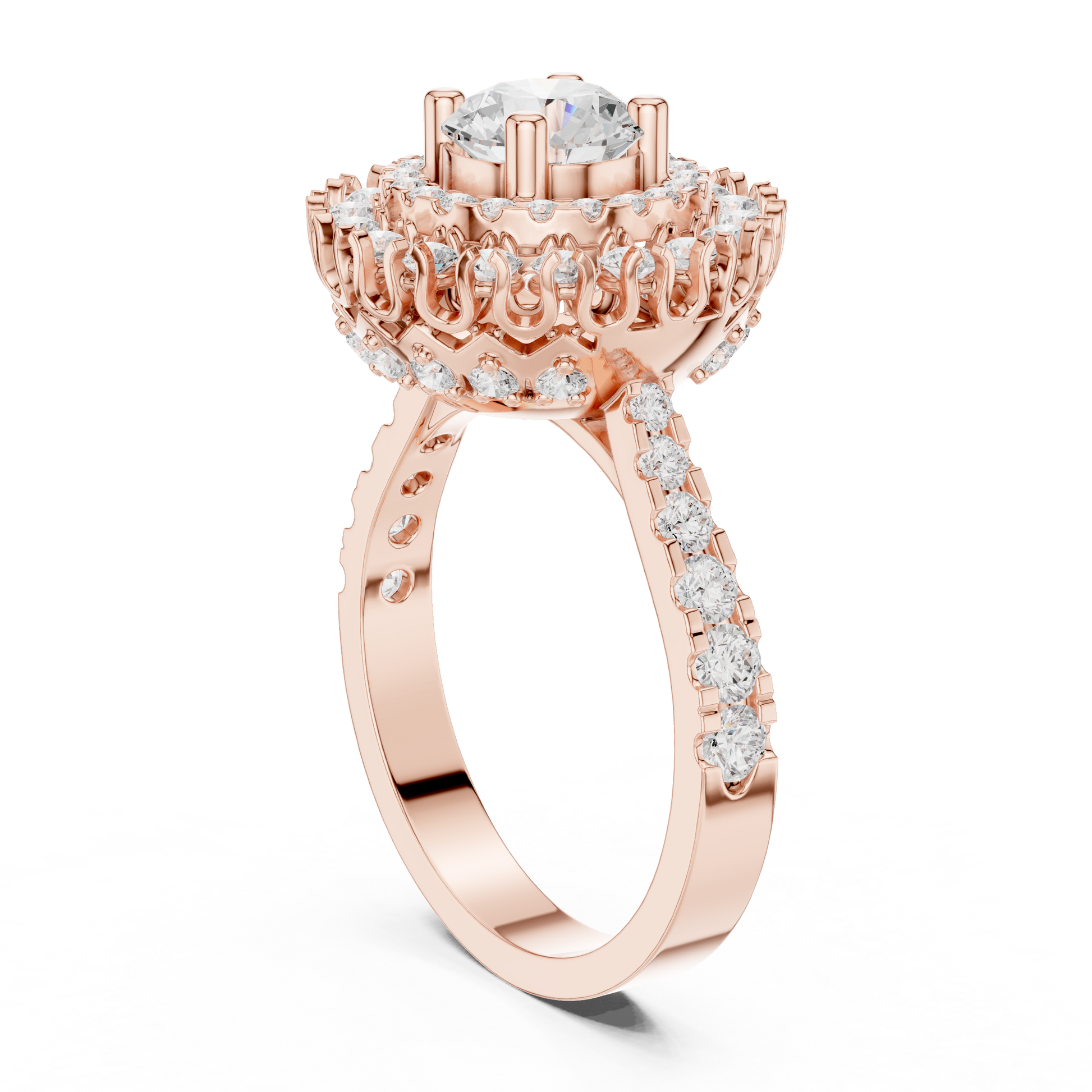 Mixed Shape Lab Grown Diamond Halo Ring