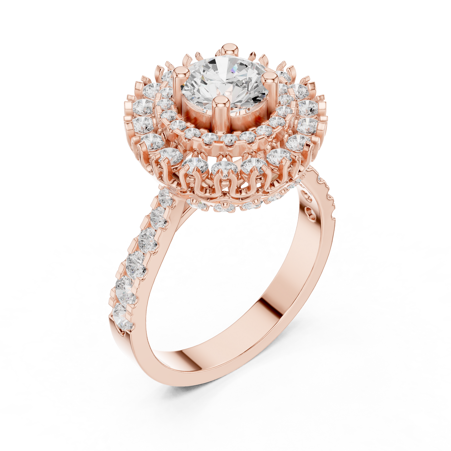 Mixed Shape Lab Grown Diamond Halo Ring