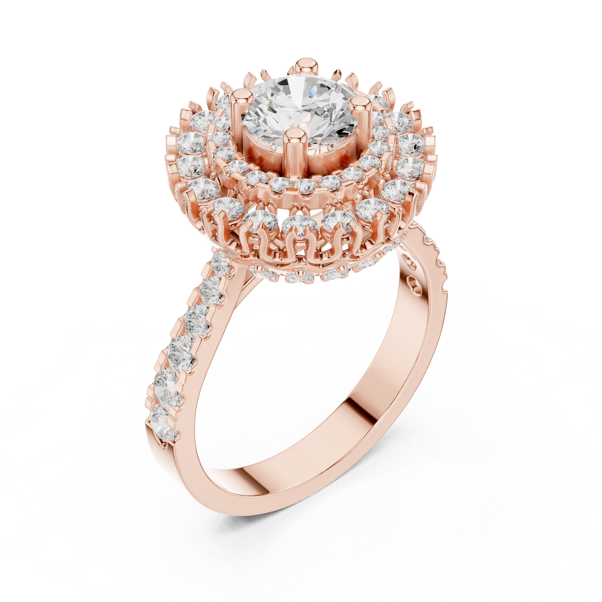 Mixed Shape Lab Grown Diamond Halo Ring