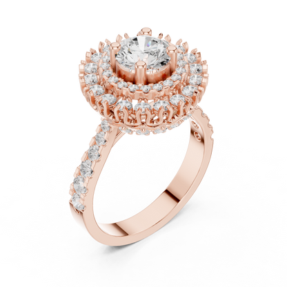 Mixed Shape Lab Grown Diamond Halo Ring