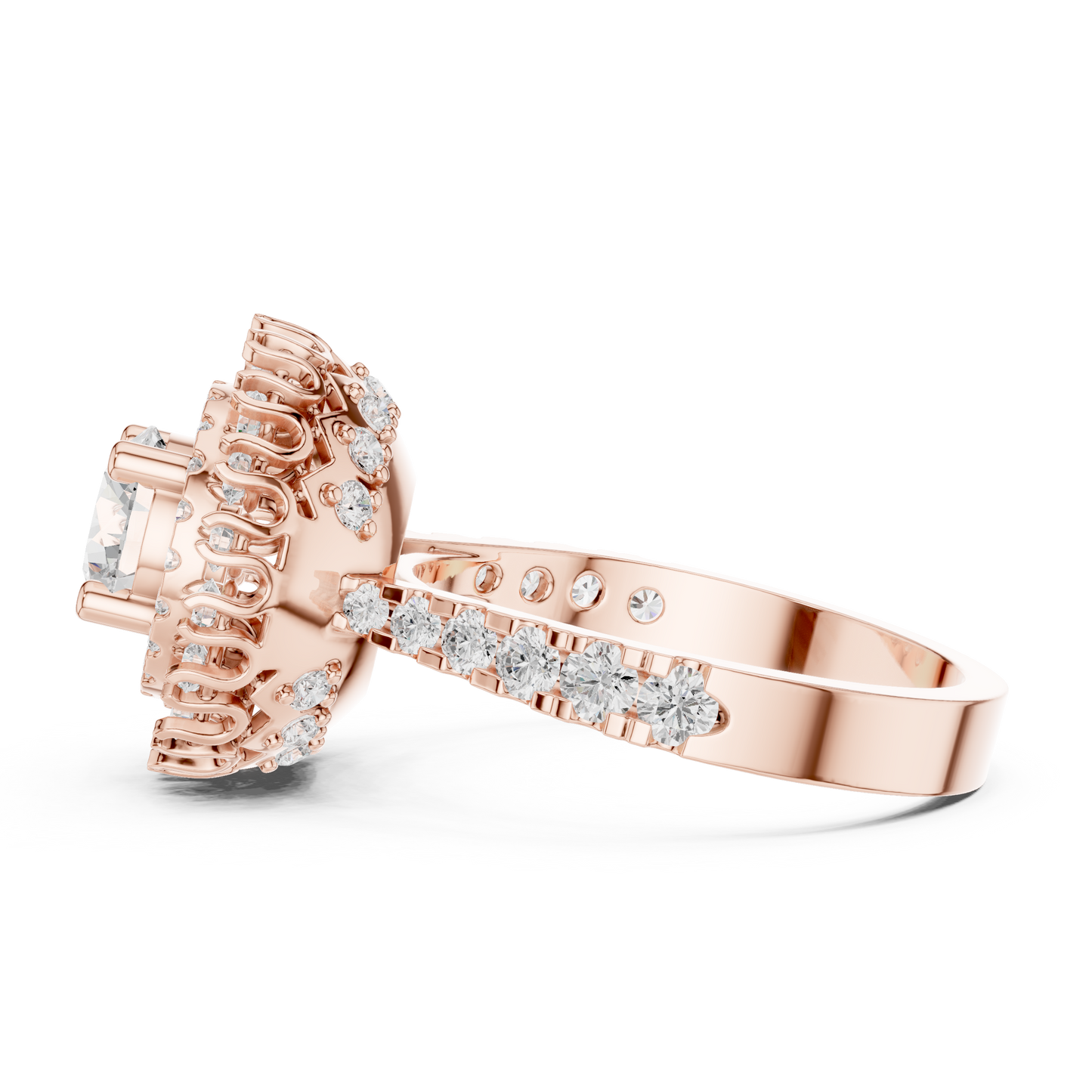 Mixed Shape Lab Grown Diamond Halo Ring