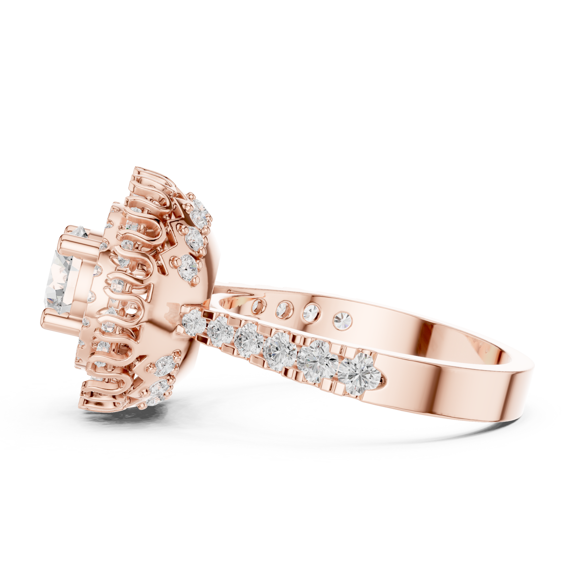 Mixed Shape Lab Grown Diamond Halo Ring