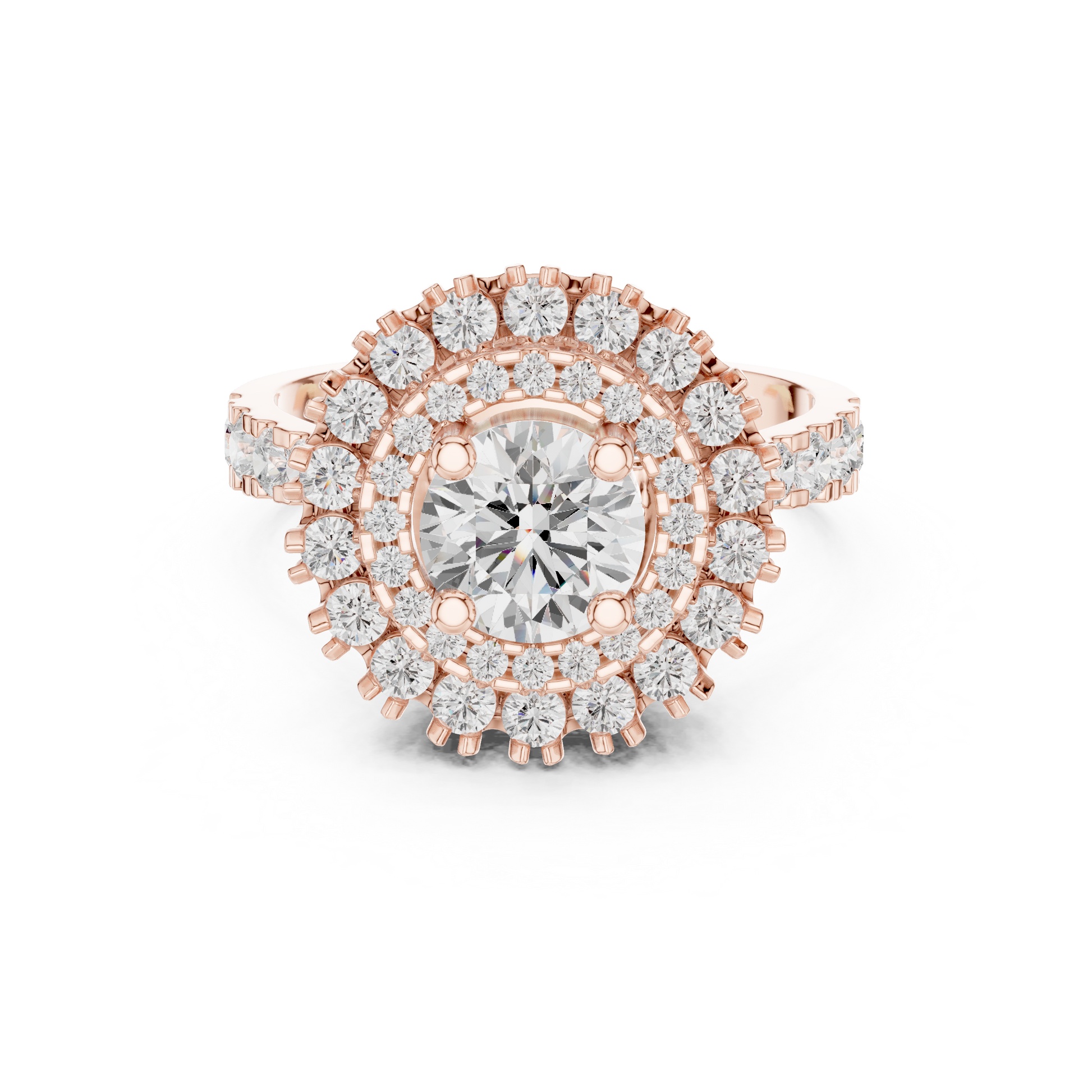 Mixed Shape Lab Grown Diamond Halo Ring