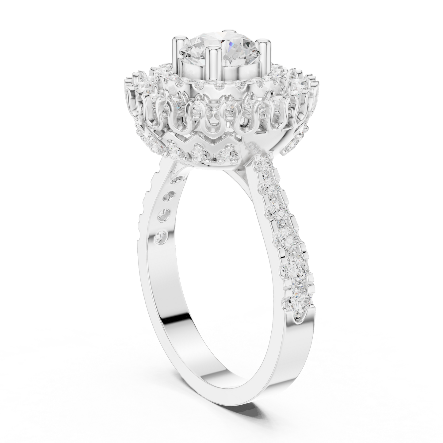 Mixed Shape Lab Grown Diamond Halo Ring
