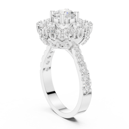 Mixed Shape Lab Grown Diamond Halo Ring