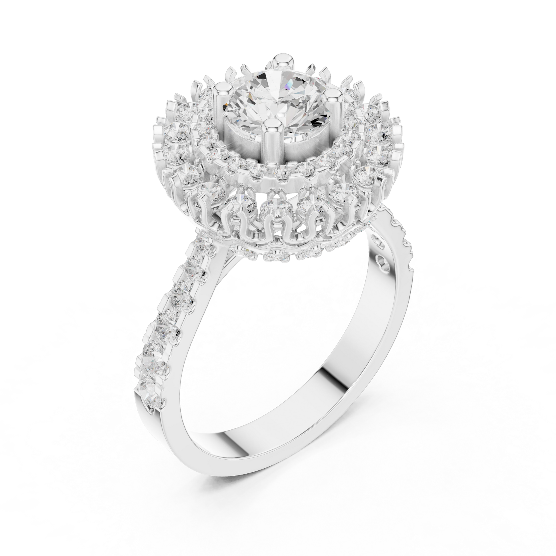 Mixed Shape Lab Grown Diamond Halo Ring