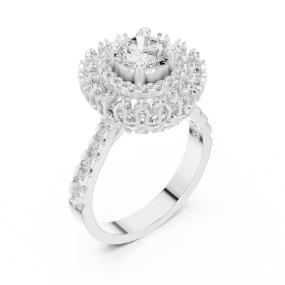 Mixed Shape Lab Grown Diamond Halo Ring