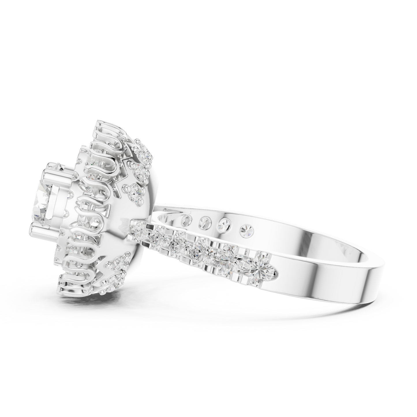 Mixed Shape Lab Grown Diamond Halo Ring