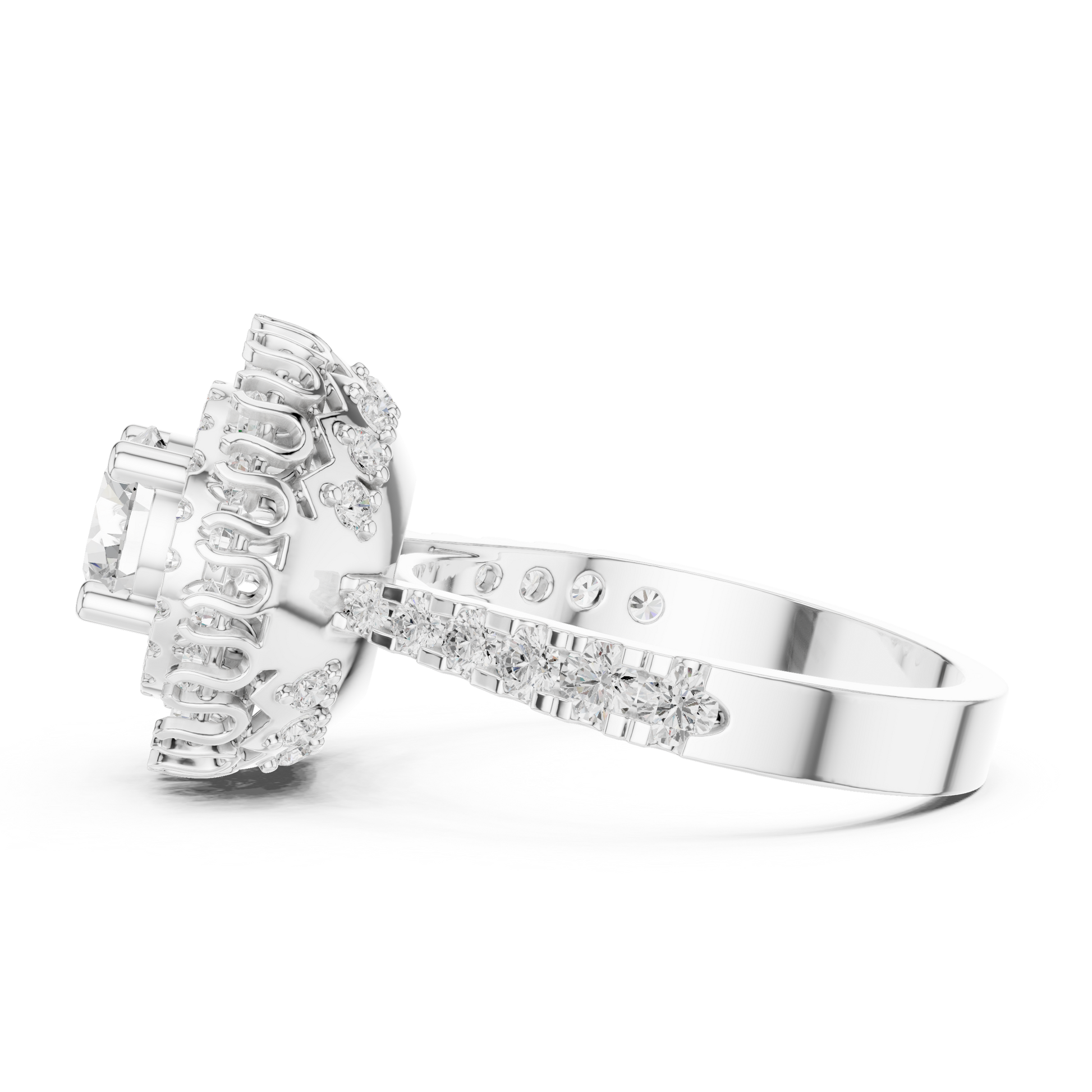 Mixed Shape Lab Grown Diamond Halo Ring