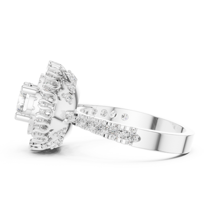 Mixed Shape Lab Grown Diamond Halo Ring
