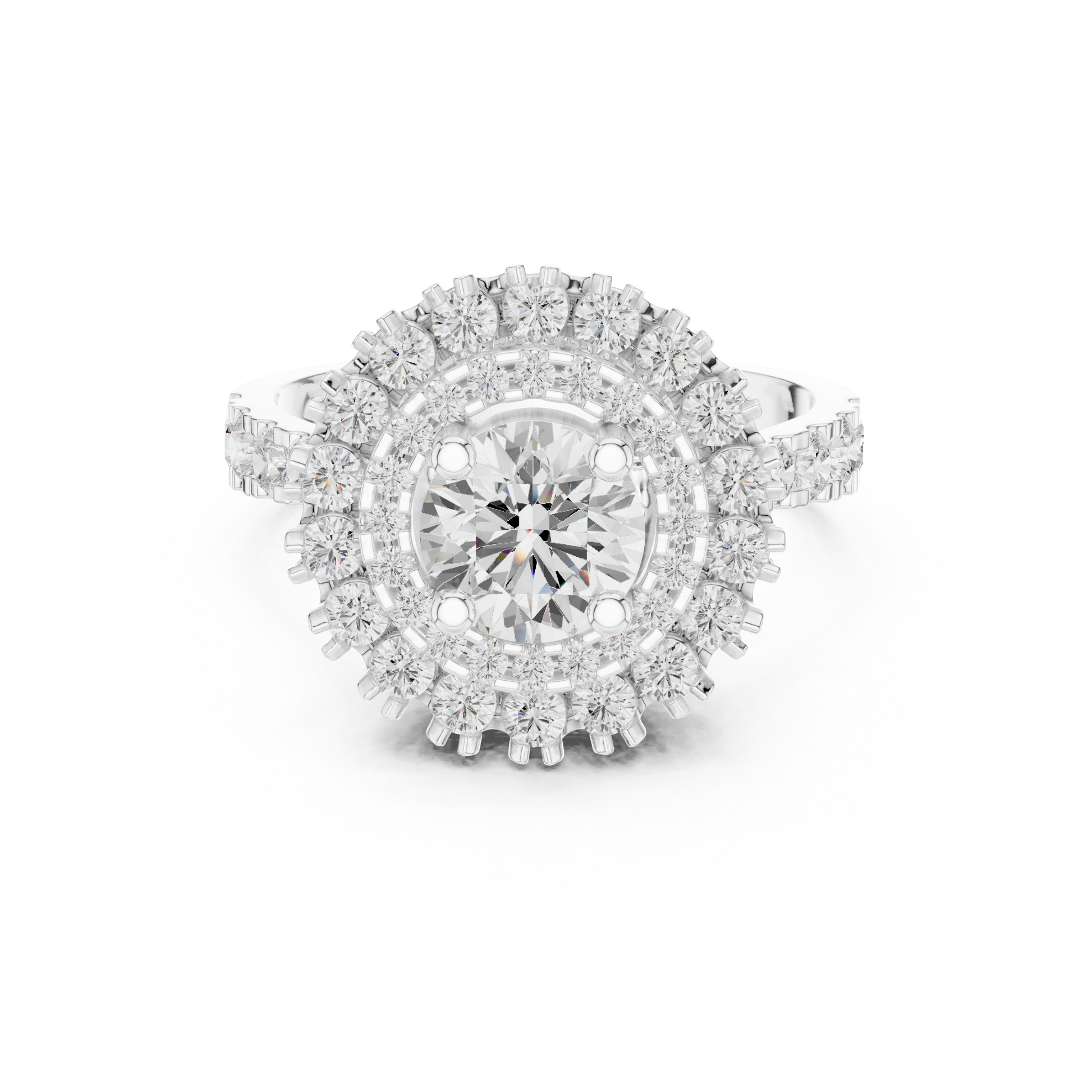 Mixed Shape Lab Grown Diamond Halo Ring