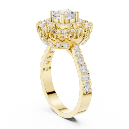 Mixed Shape Lab Grown Diamond Halo Ring