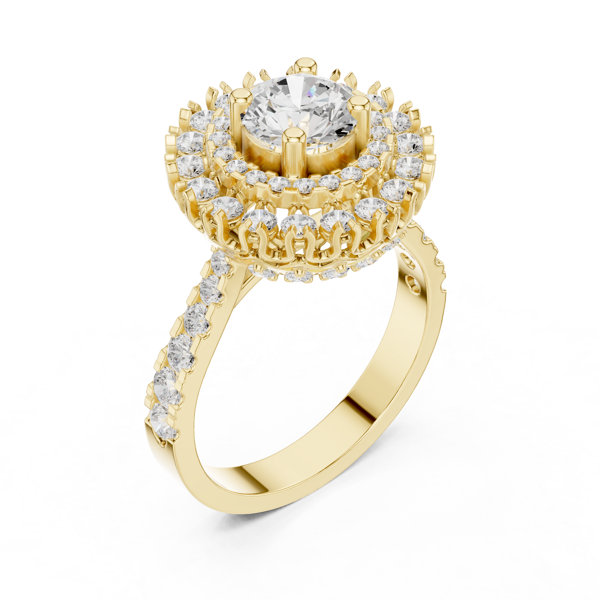 Mixed Shape Lab Grown Diamond Halo Ring