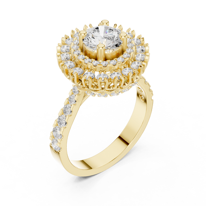 Mixed Shape Lab Grown Diamond Halo Ring