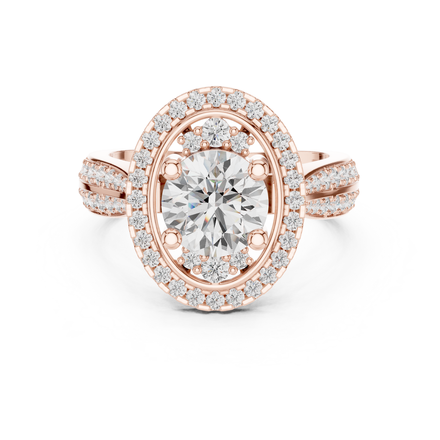 Round Halo Lab Grown Diamond Ring