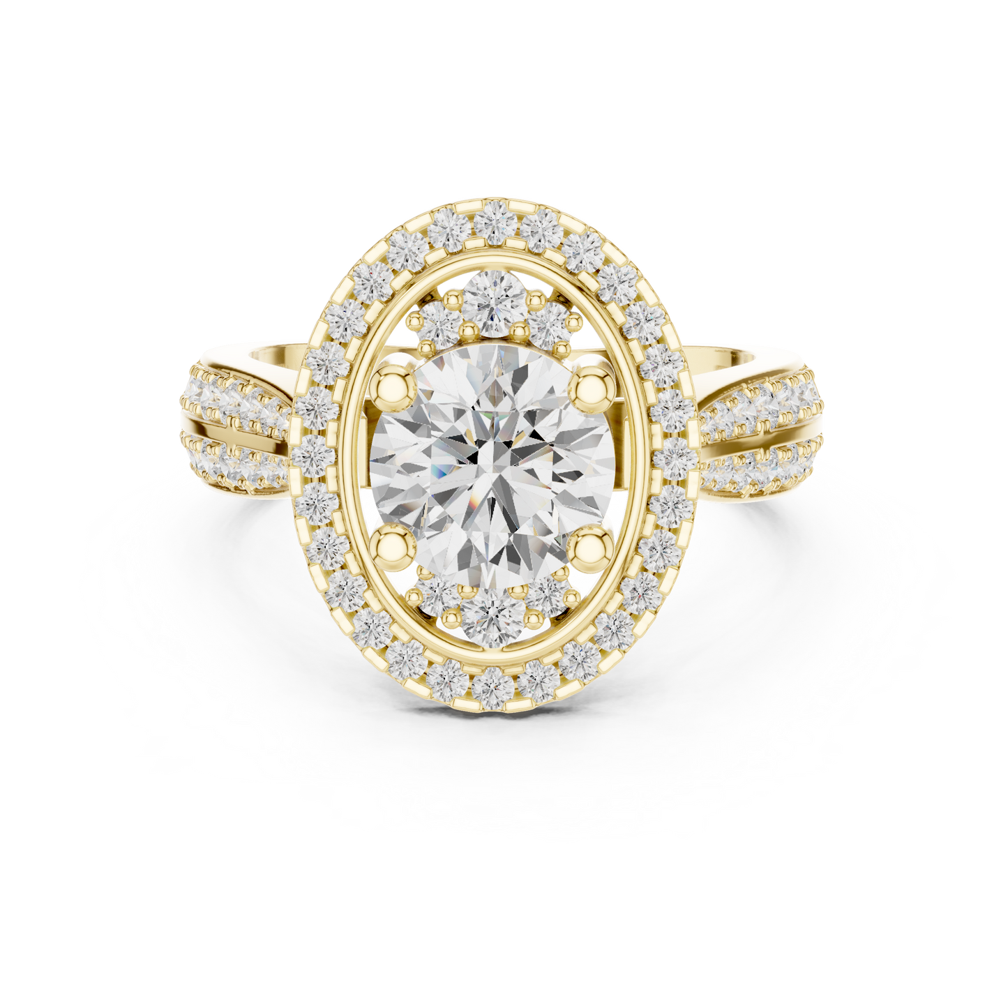 Round Halo Lab Grown Diamond Ring