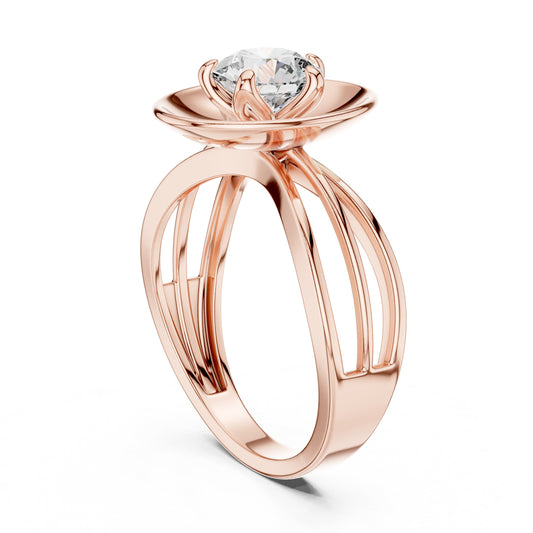 Round Halo Lab Grown Diamond Ring