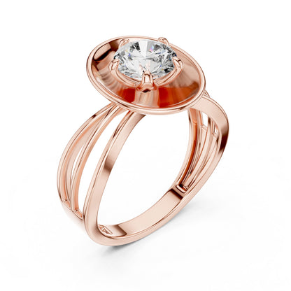 Round Halo Lab Grown Diamond Ring