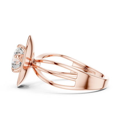 Round Halo Lab Grown Diamond Ring
