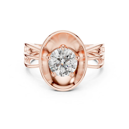 Round Halo Lab Grown Diamond Ring