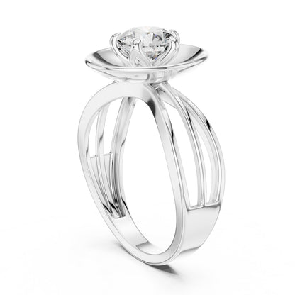 Round Halo Lab Grown Diamond Ring