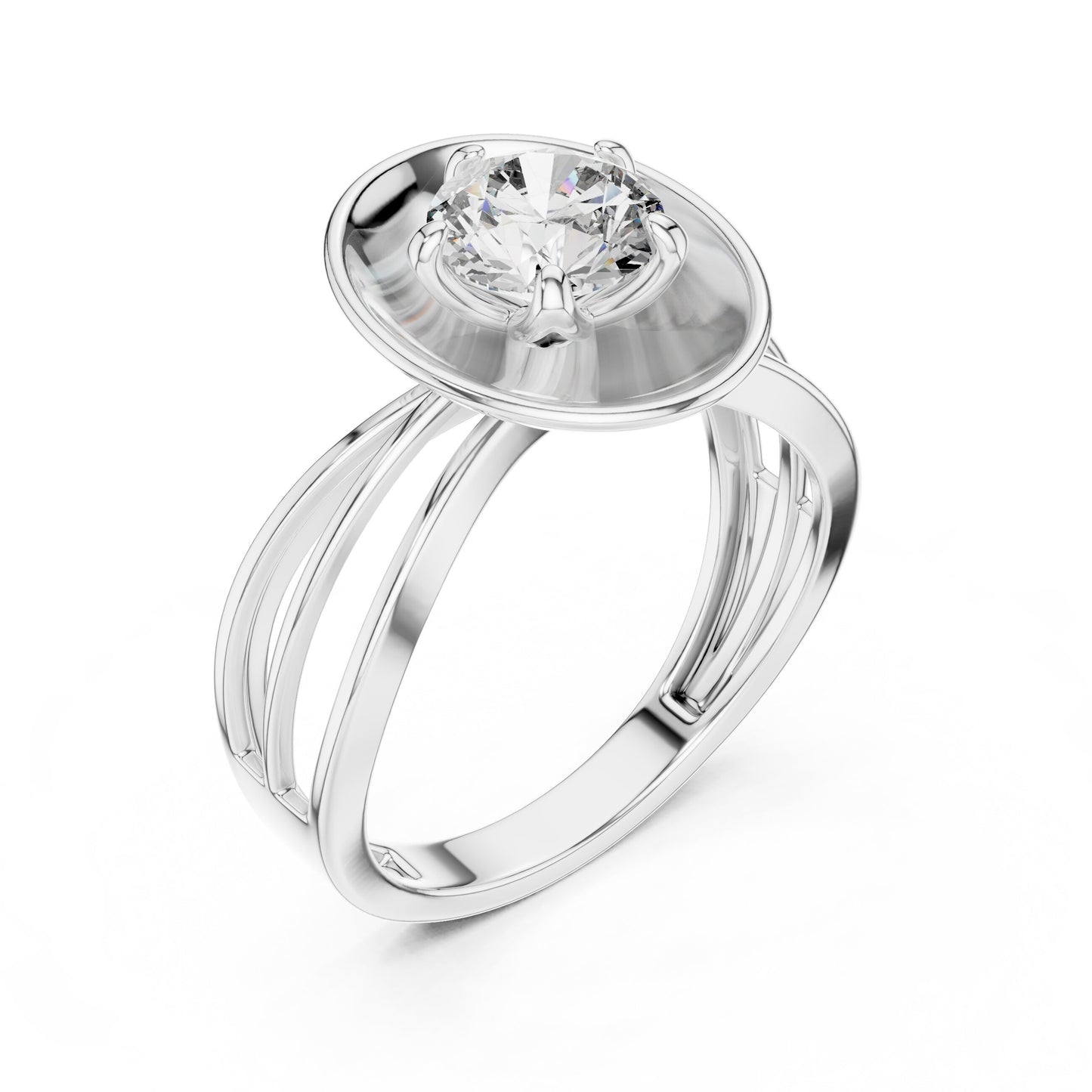 Round Halo Lab Grown Diamond Ring