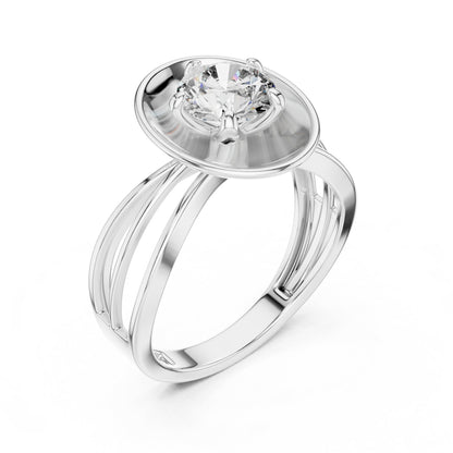 Round Halo Lab Grown Diamond Ring