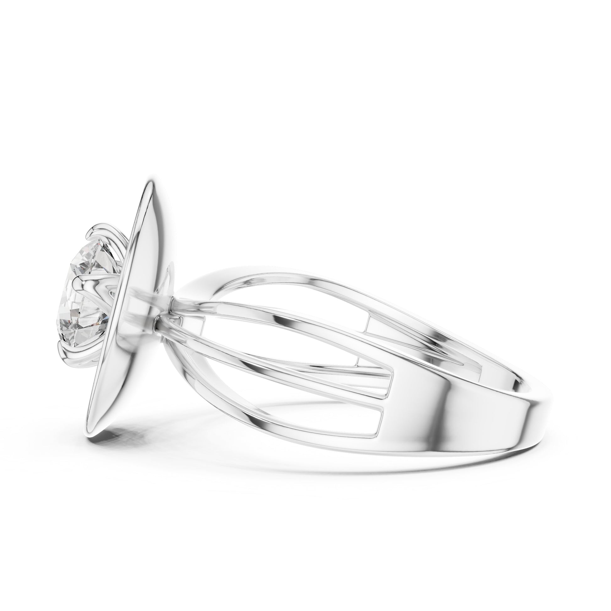 Round Halo Lab Grown Diamond Ring