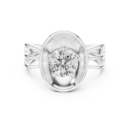 Round Halo Lab Grown Diamond Ring