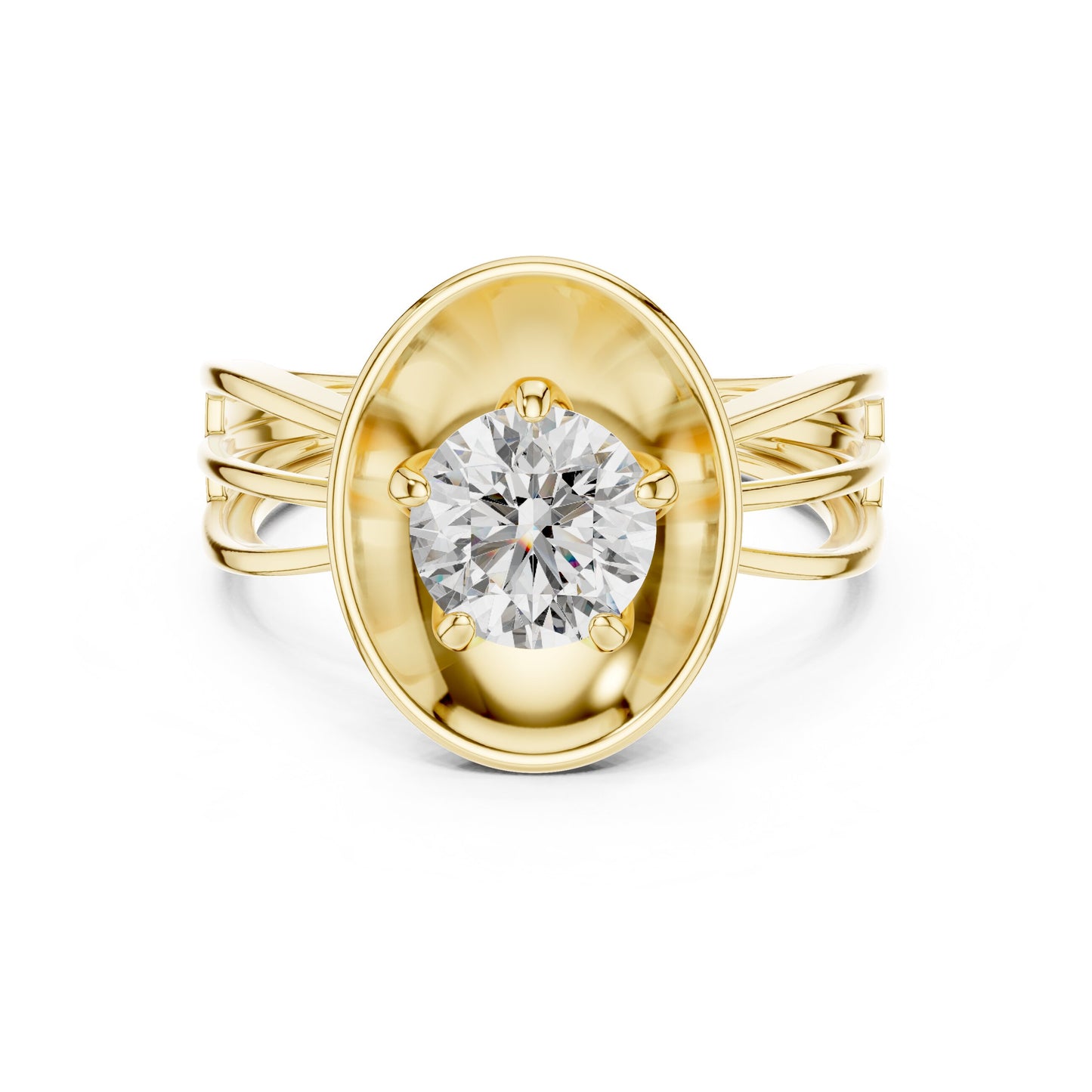 Round Halo Lab Grown Diamond Ring