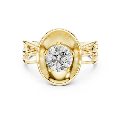 Round Halo Lab Grown Diamond Ring