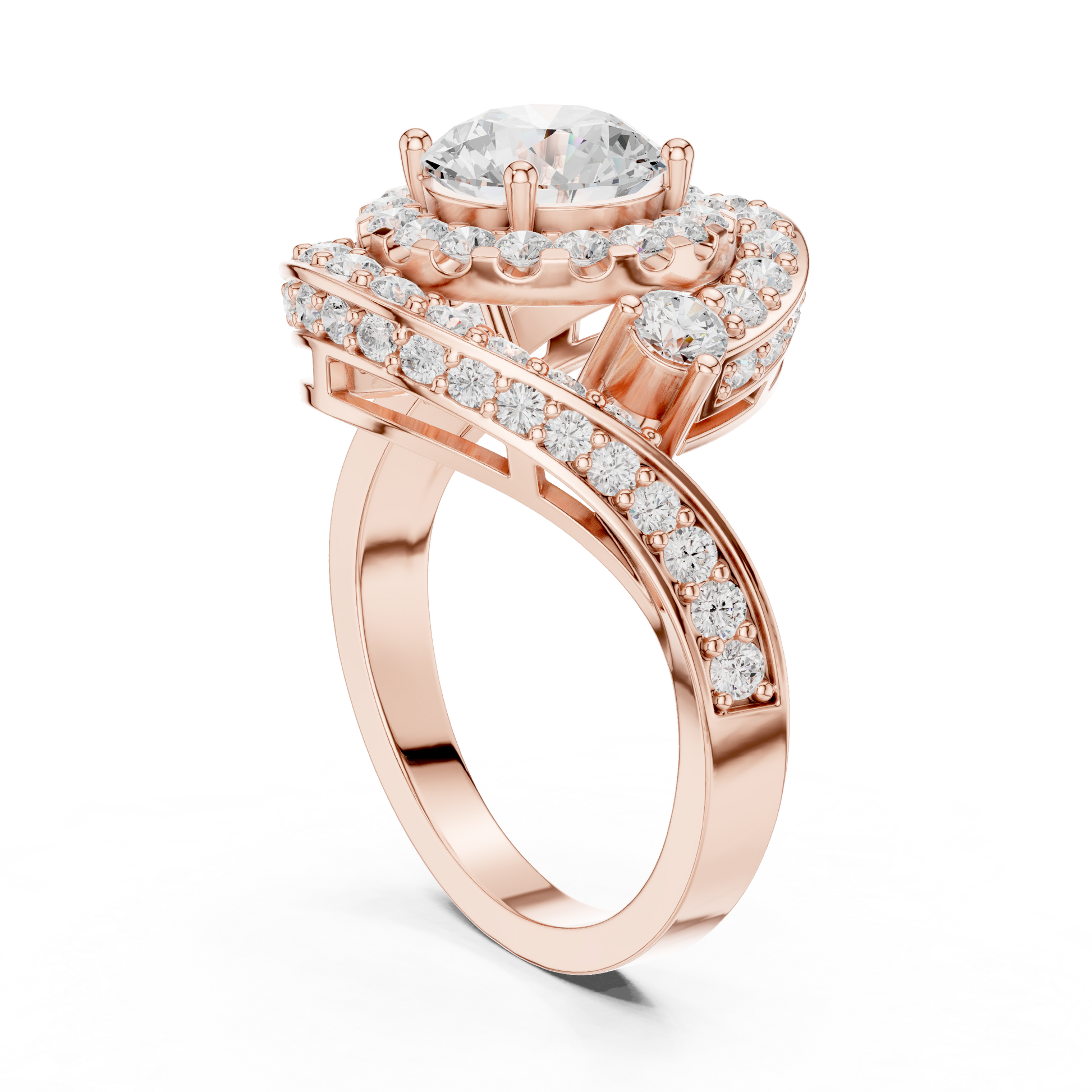 Round Halo Lab Grown Diamond Ring