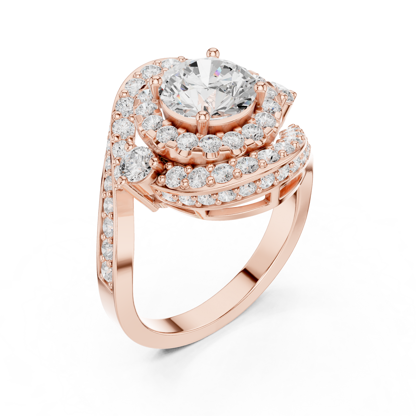 Round Halo Lab Grown Diamond Ring