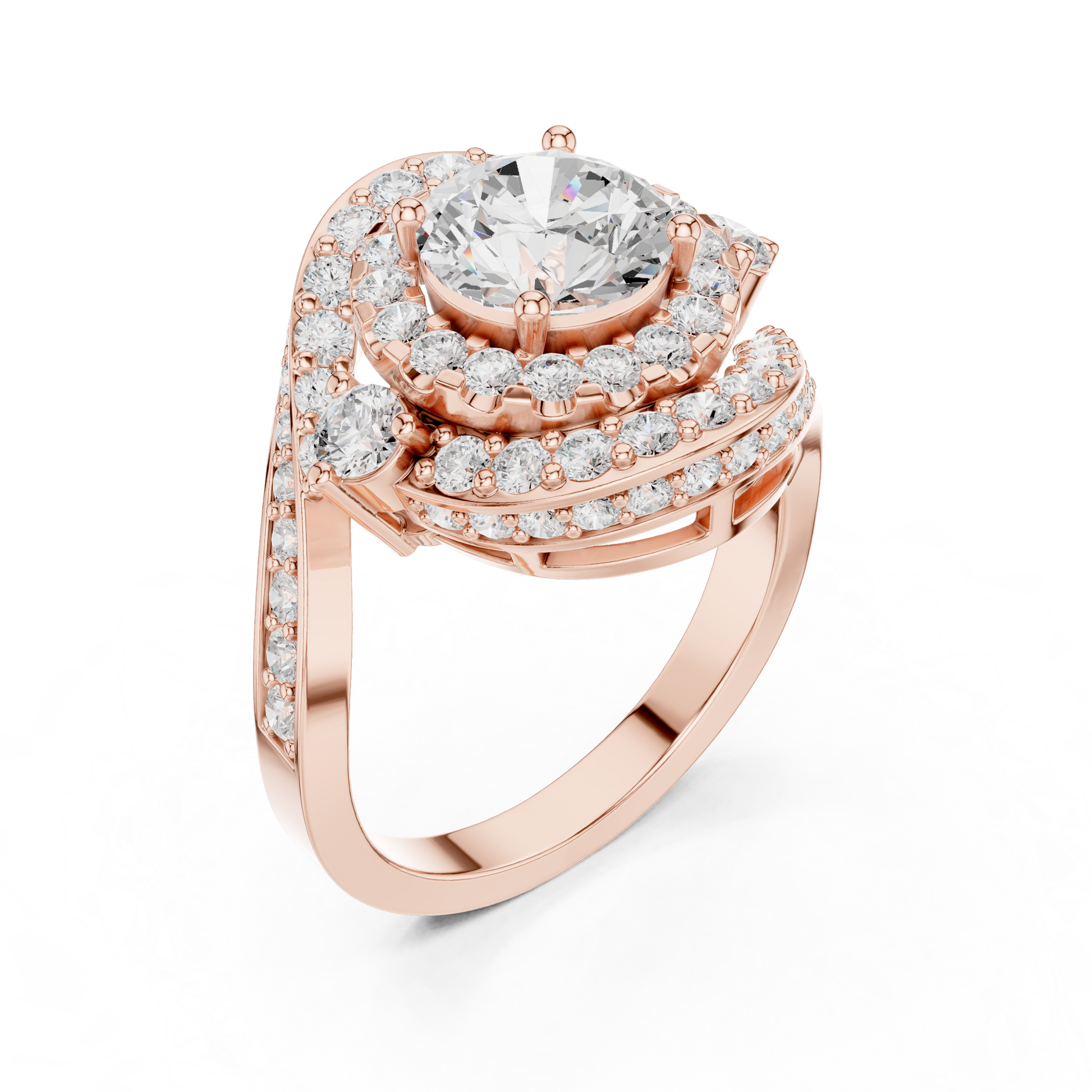 Round Halo Lab Grown Diamond Ring