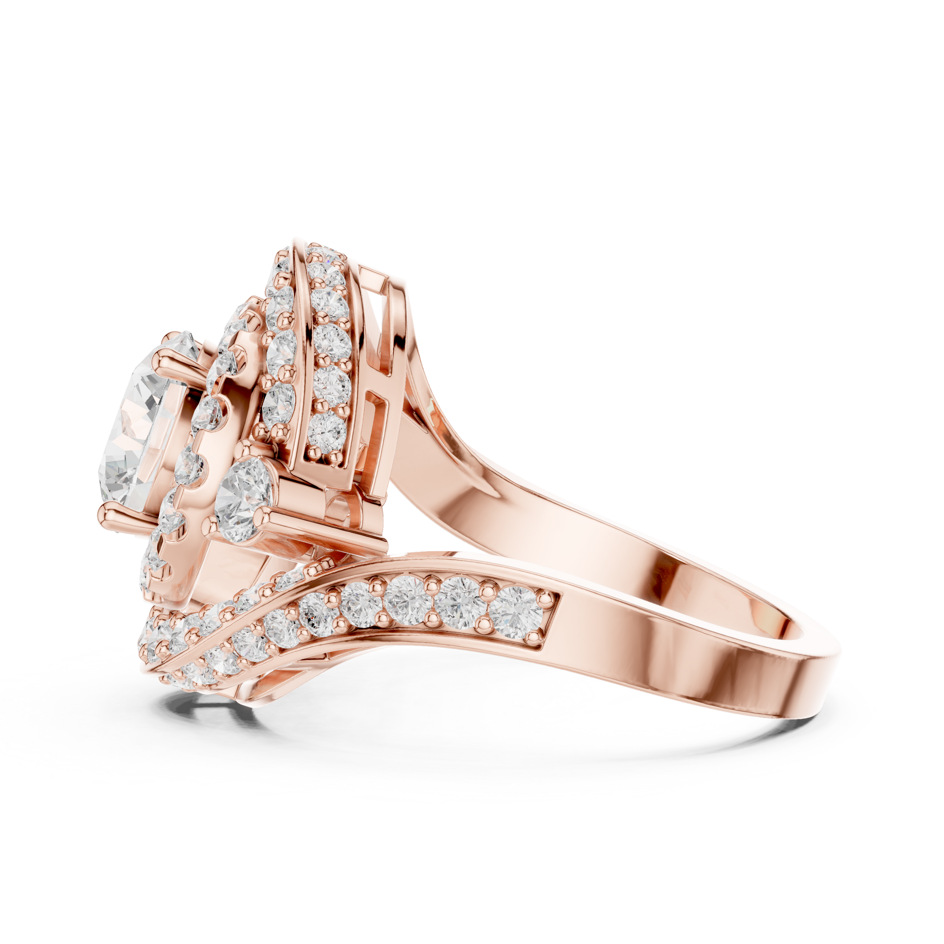 Round Halo Lab Grown Diamond Ring