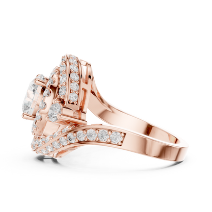 Round Halo Lab Grown Diamond Ring