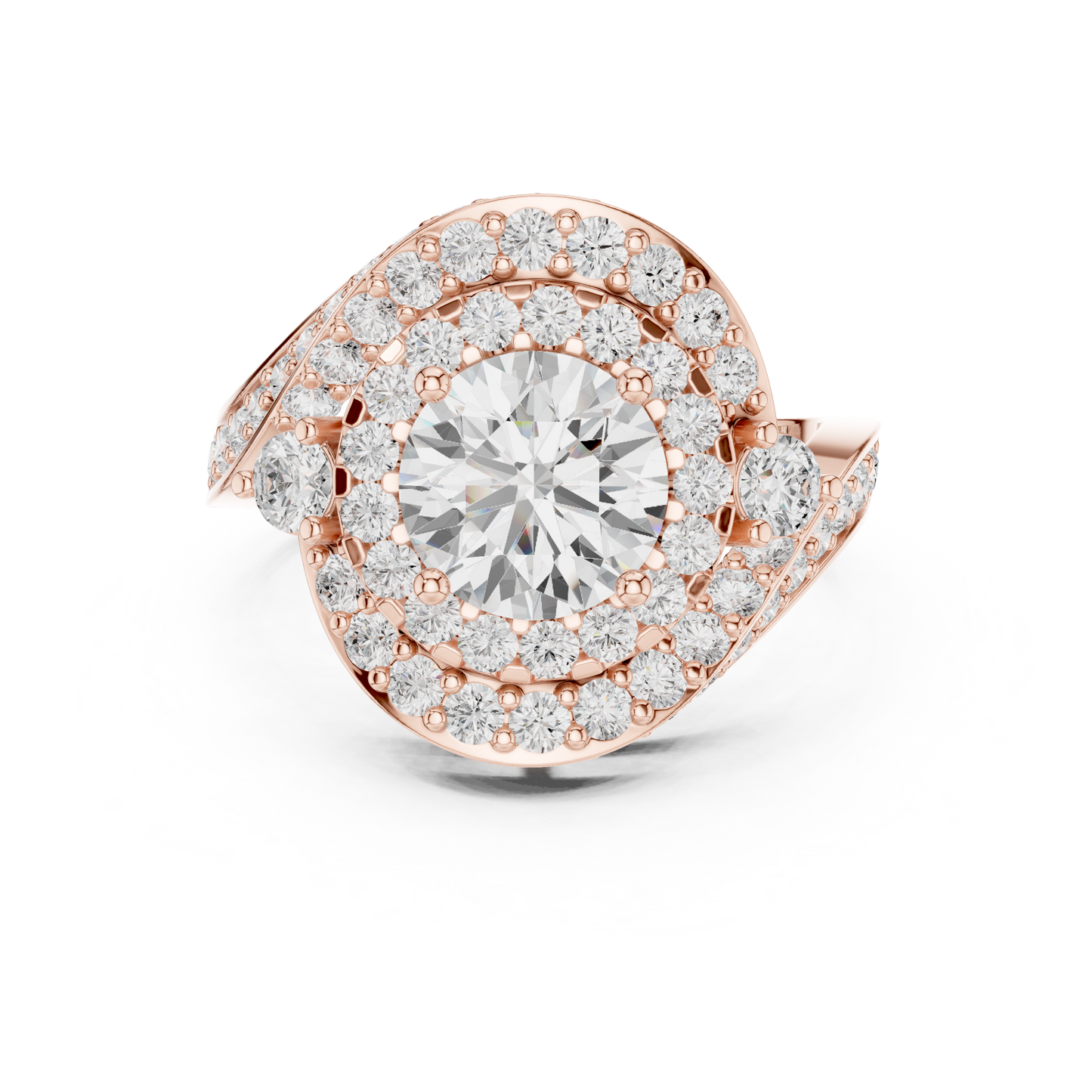 Round Halo Lab Grown Diamond Ring
