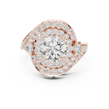 Round Halo Lab Grown Diamond Ring