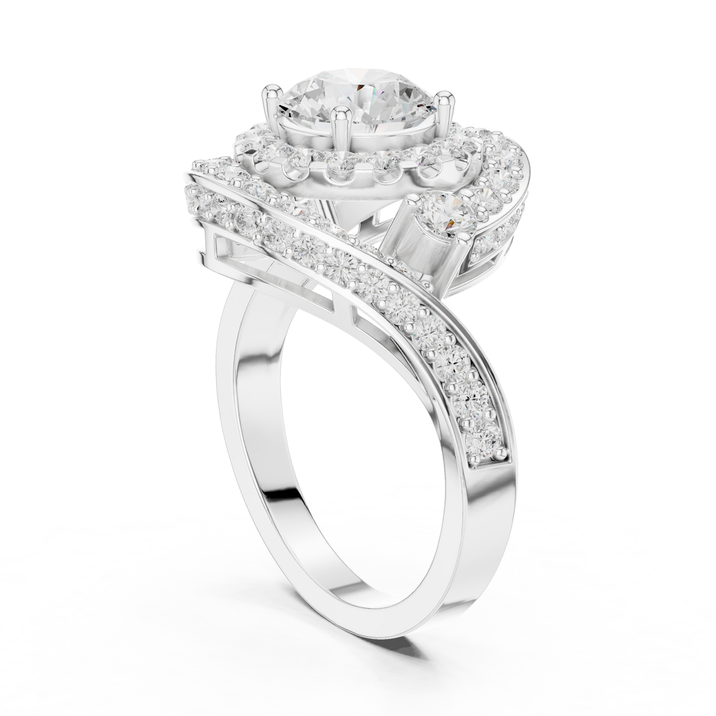 Round Halo Lab Grown Diamond Ring