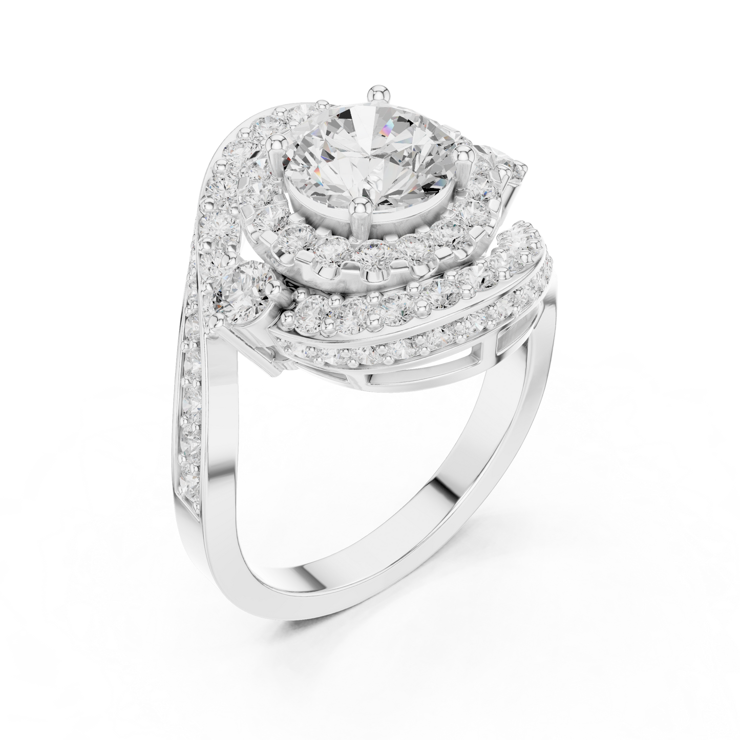 Round Halo Lab Grown Diamond Ring