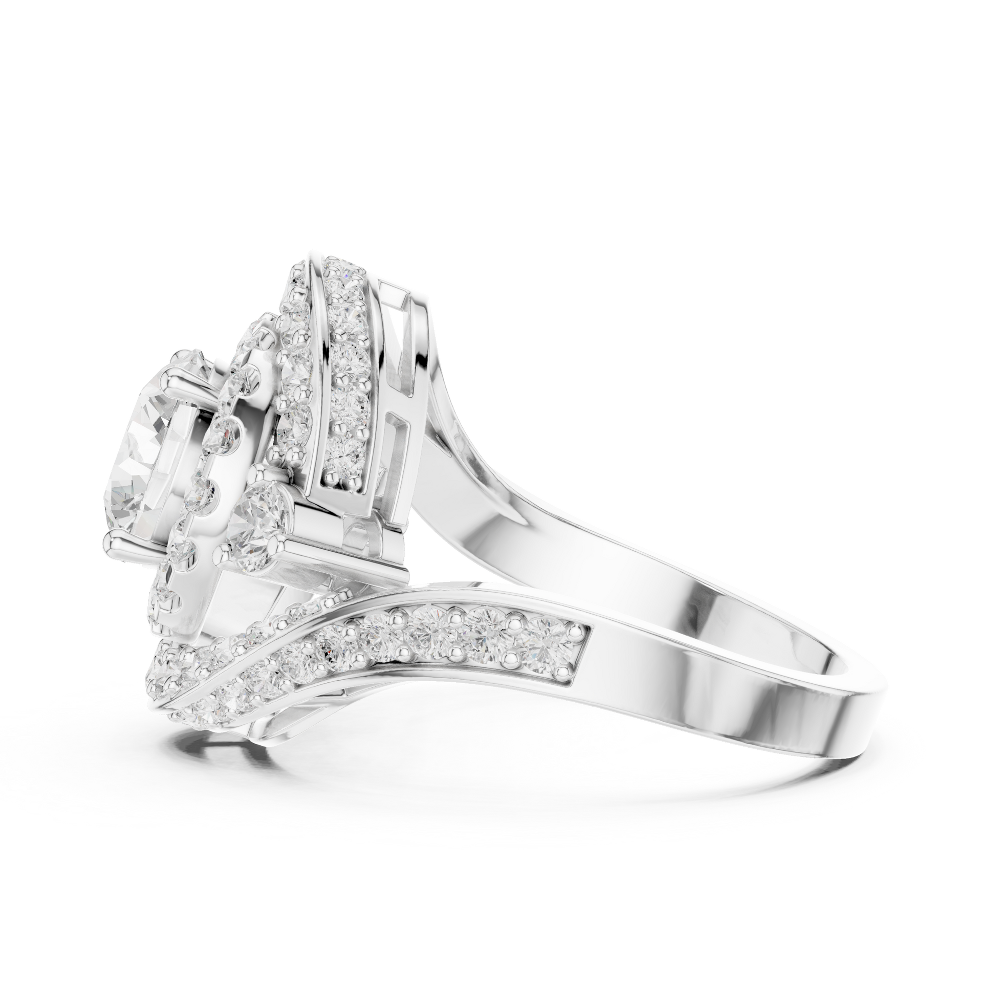 Round Halo Lab Grown Diamond Ring