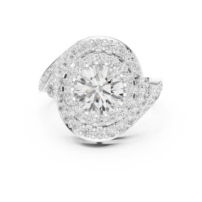 Round Halo Lab Grown Diamond Ring